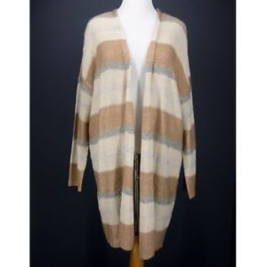 LANE BRYANT 22 24 Sweater Striped Sparkle Gold